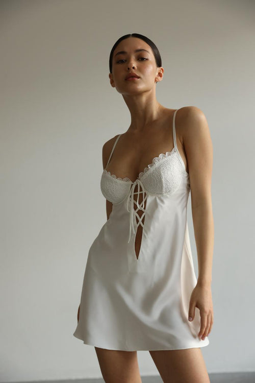 Kendall - White slip dress