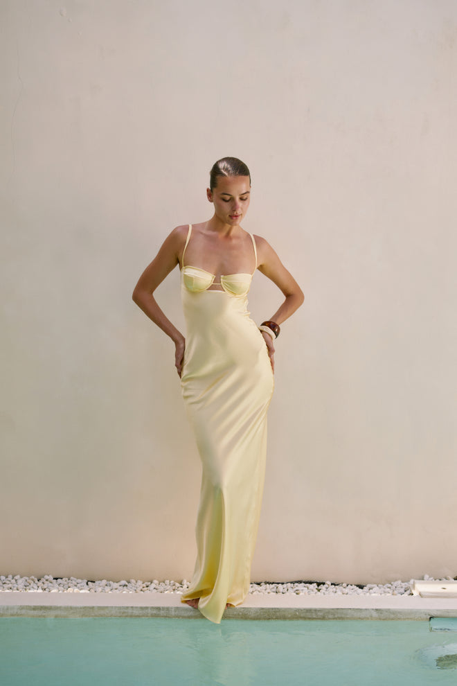 Megan - Yellow long dress