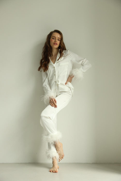 Crystal PJs- White with pants