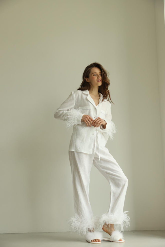 Pajama set - Linen with pants