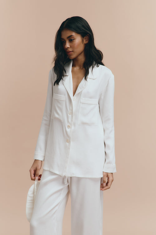 Emily pjs - White with pants