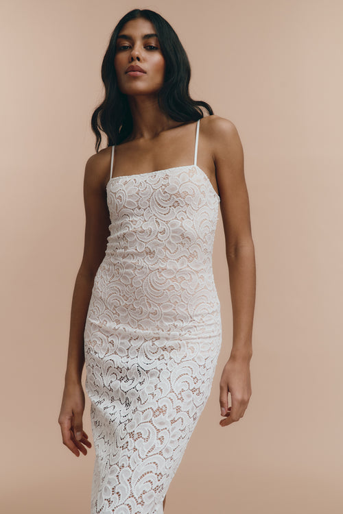 Daniella - Long semi sheer dress