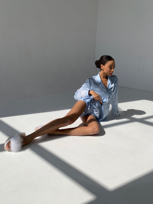 Pajama set - Blue feather