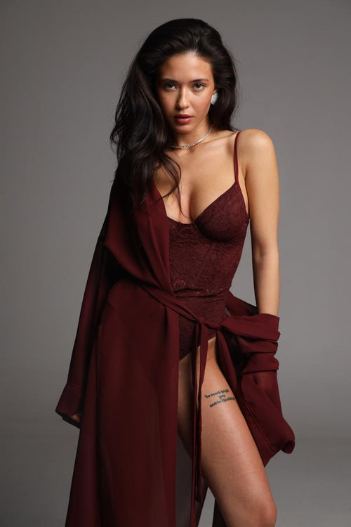 Blair - Burgundy bodysuit