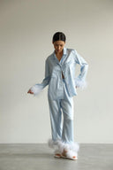 Pajama set - Blue feather