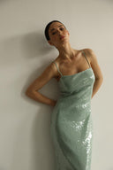 Hailey - Mint sequin dress