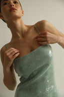 Hailey - Mint sequin dress