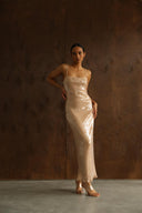 Hailey - Beige sequin dress