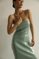Hailey - Mint sequin dress