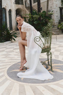 Sarah - Long lace cape