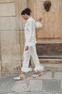 Emily pjs - White feathers with pants