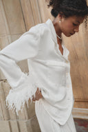 Emily pjs - White feathers with pants