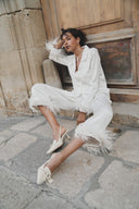 Emily pjs - White feathers with pants