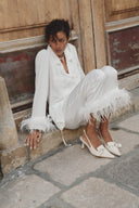 Emily pjs - White feathers with pants