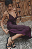 Harper - long plum dress
