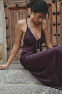 Harper - long plum dress