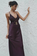 Harper - long plum dress