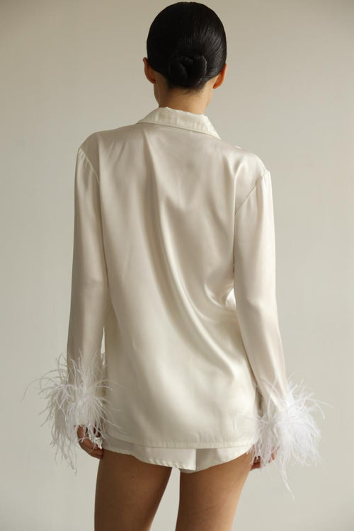 Pajama set - White feather