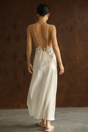 Mary - White long slip dress