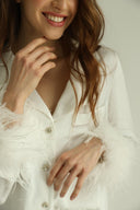 Піжамні шорти Crystal - білі