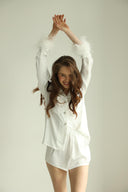 Crystal PJs- White short