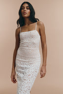 Daniella - Long semi sheer dress