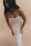 Daniella - Long semi sheer dress