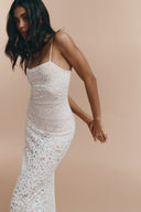 Daniella - Long semi sheer dress