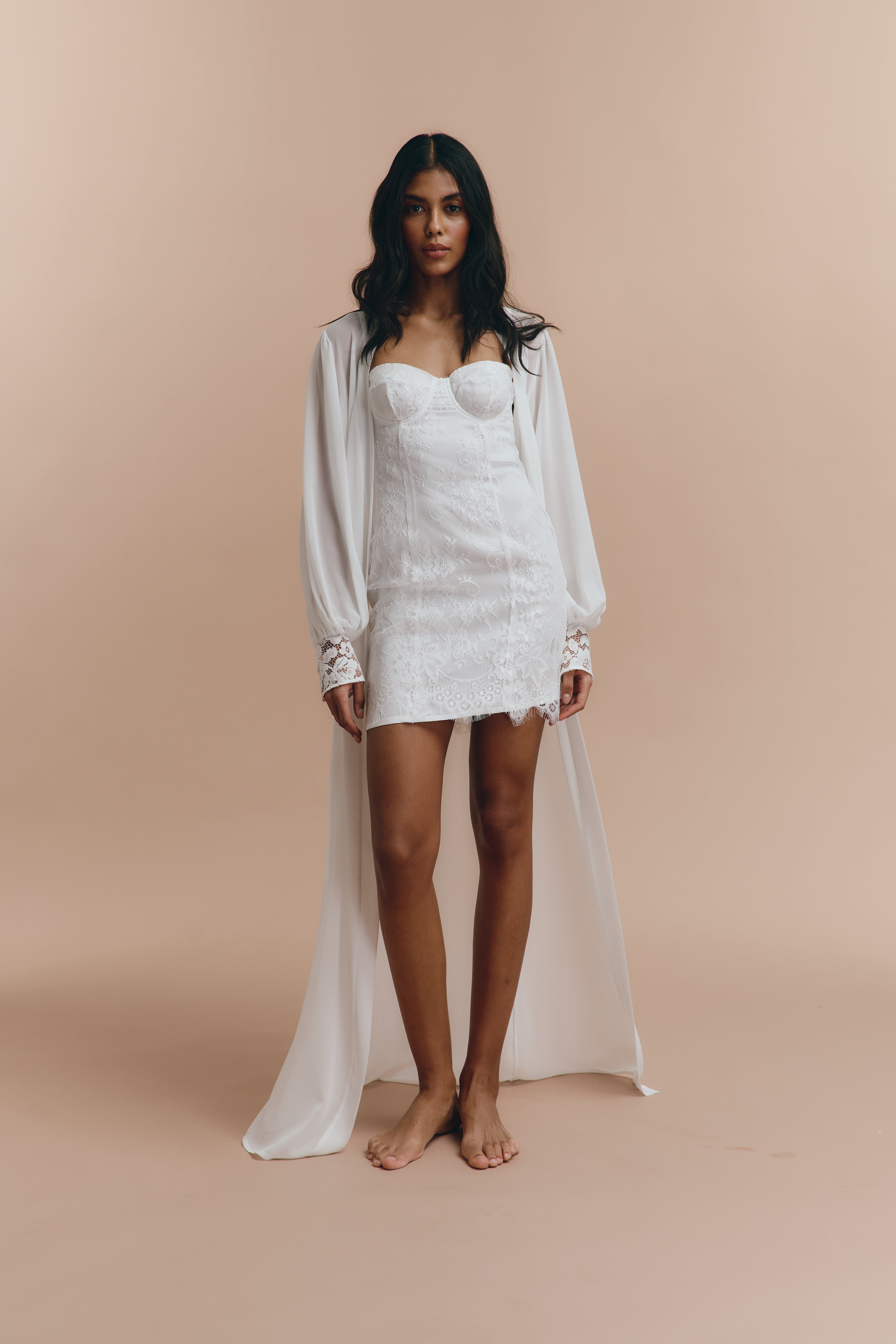 chiffon dressing gown robe Mylyis Women's Sexy Long Lingerie Illusion Feather Robe Chiffon Bridal Robe Wedding Scarf Dressing Gown Maternity Robe for Photoshoot Old Hollywood Robe Champagne at Amazon Women's Clothing store