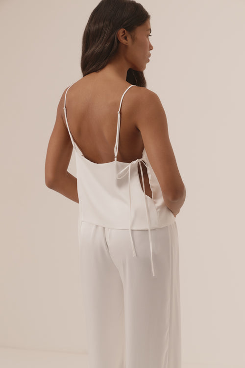 Lucy - White short top with pants