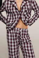 Tartan - long pants - Burgundy