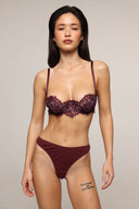 Cindy - wired bra - Burgundy