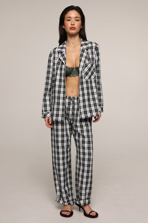 Tartan - pjs long sleeve shirt - Green