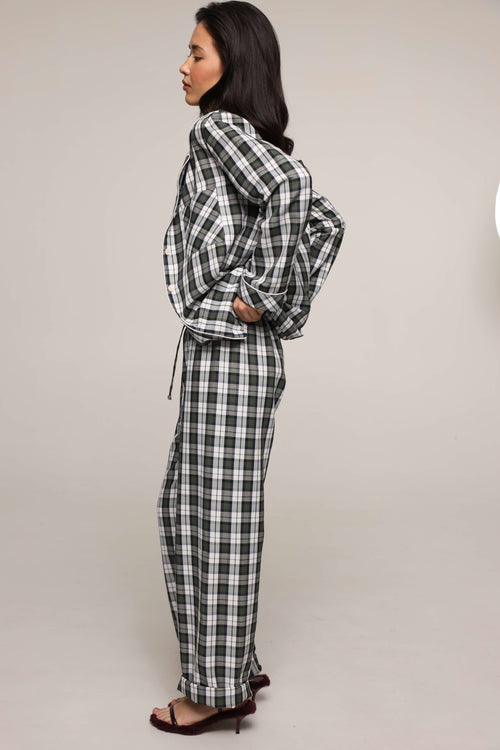 Tartan - pjs long sleeve shirt - Green