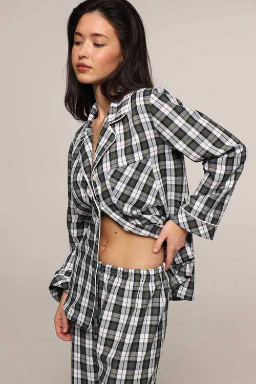 Tartan - pjs long sleeve shirt - Green