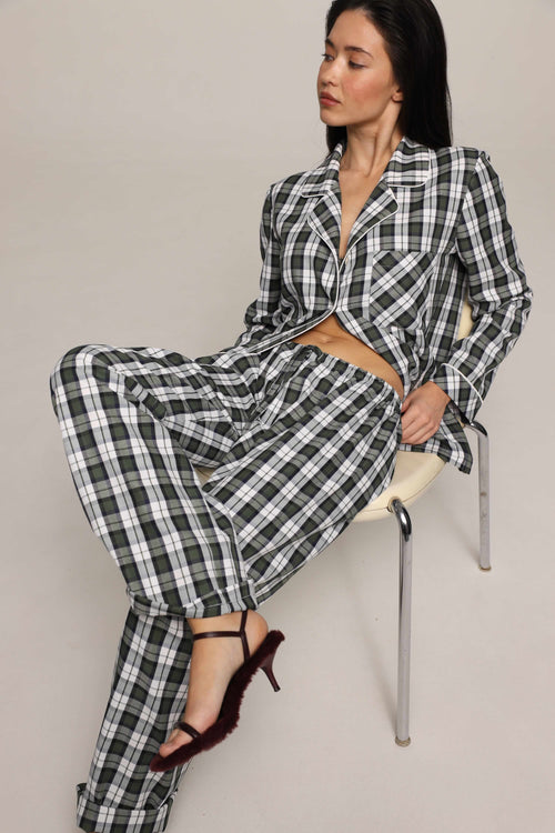 Tartan - pjs long sleeve shirt - Green