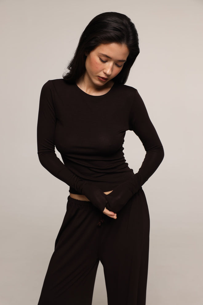 Amelia - long sleeve - Chocolate