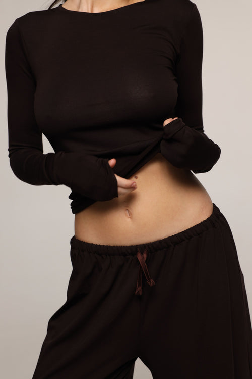 Amelia - long sleeve - Chocolate