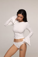 Kerry - extra long sleeves - White