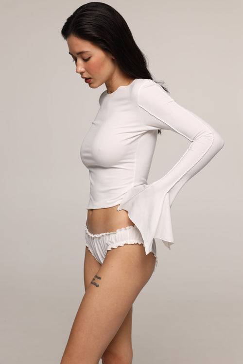 Kerry - extra long sleeves - White