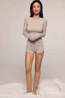 Клара - кашемірова сукня з довгим рукавом - колір екрю