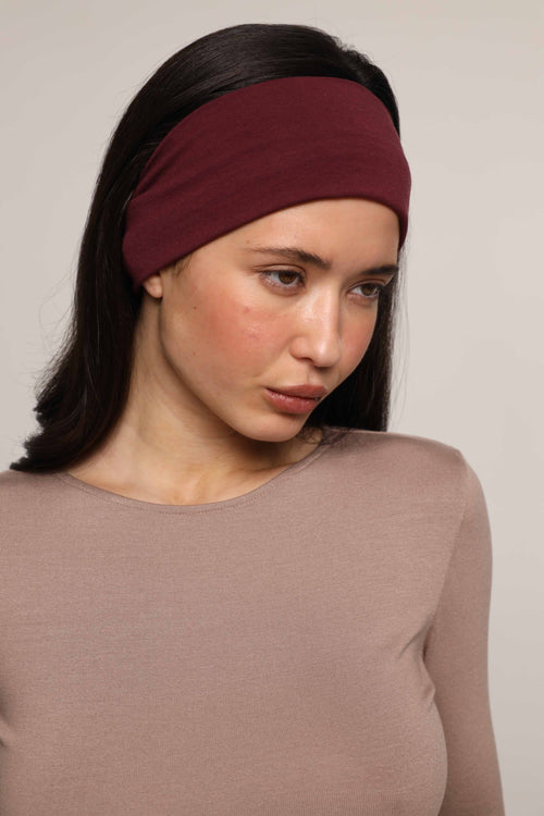 Cotton headband - Burgundy