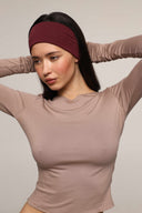 Cotton headband - Burgundy