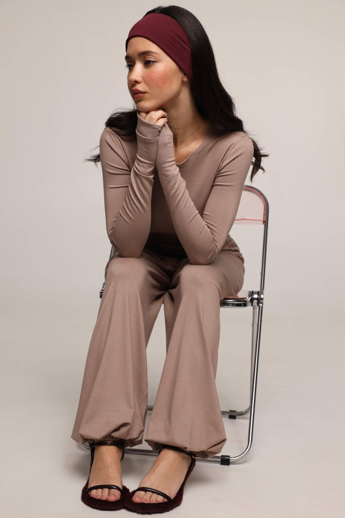 Cotton headband - Burgundy