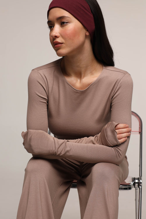 Cotton headband - Burgundy