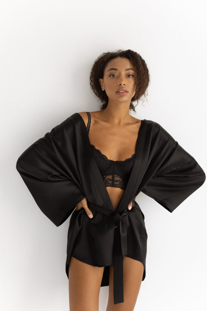 Kimono robe - Black