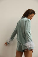 Pajama set - Green feather